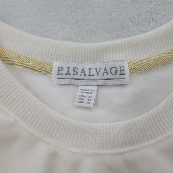 P.J. Salvage 2-Piece Cream/Off-White "Fur" Sweater & Pant Pajama Set Size M - Picture 5 of 9